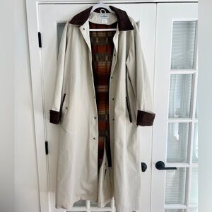L.L. Bean VINTAGE Barn Coat / Duster / Wool lined / Size L / LL Bean